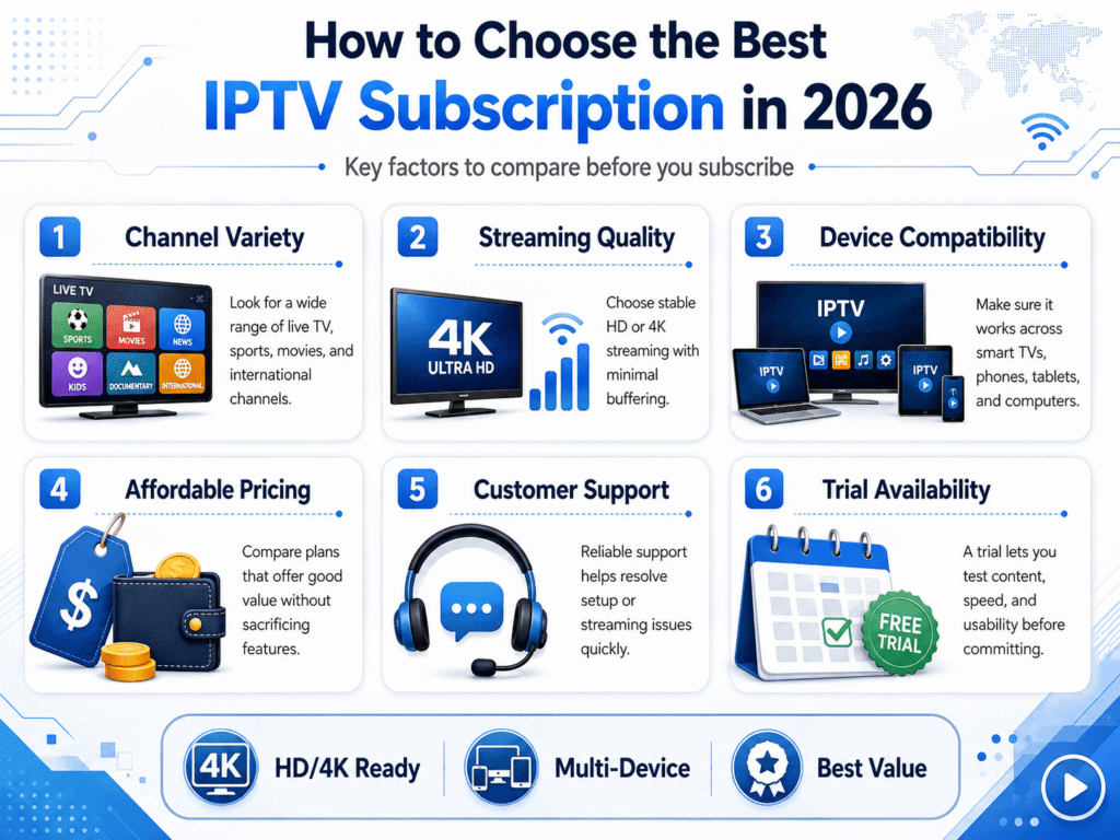 HOW TO CHOOSE THE BEST IPTV SUBSCRIPTION